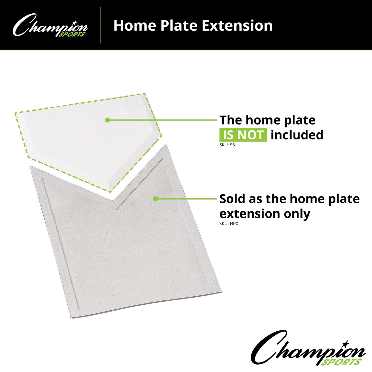 Champion Sports Home Plate Extension