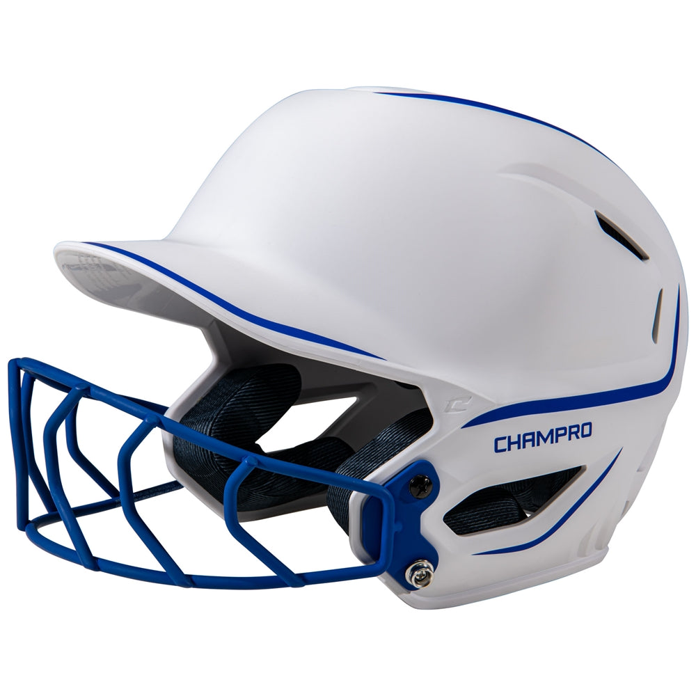 Champro HXE Fastpitch Matte Two-Tone Batting Helmet - Royal