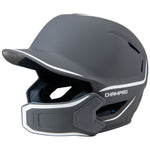 Champro HXE Two-Tone Matte Batting Helmet w/Jaw Guard - Graphite