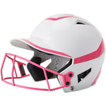 Champro HX Rise Pro Batting Helmet w/Facemask - White Optic Pink