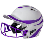 Champro HX Rise Legend Batting Helmet w/Facemask - Purple