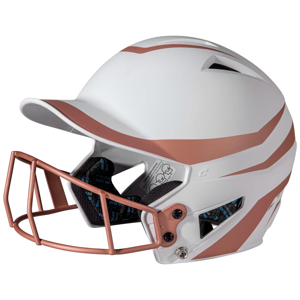 Champro HX Rise Legend Batting Helmet w/Facemask - Rose Gold