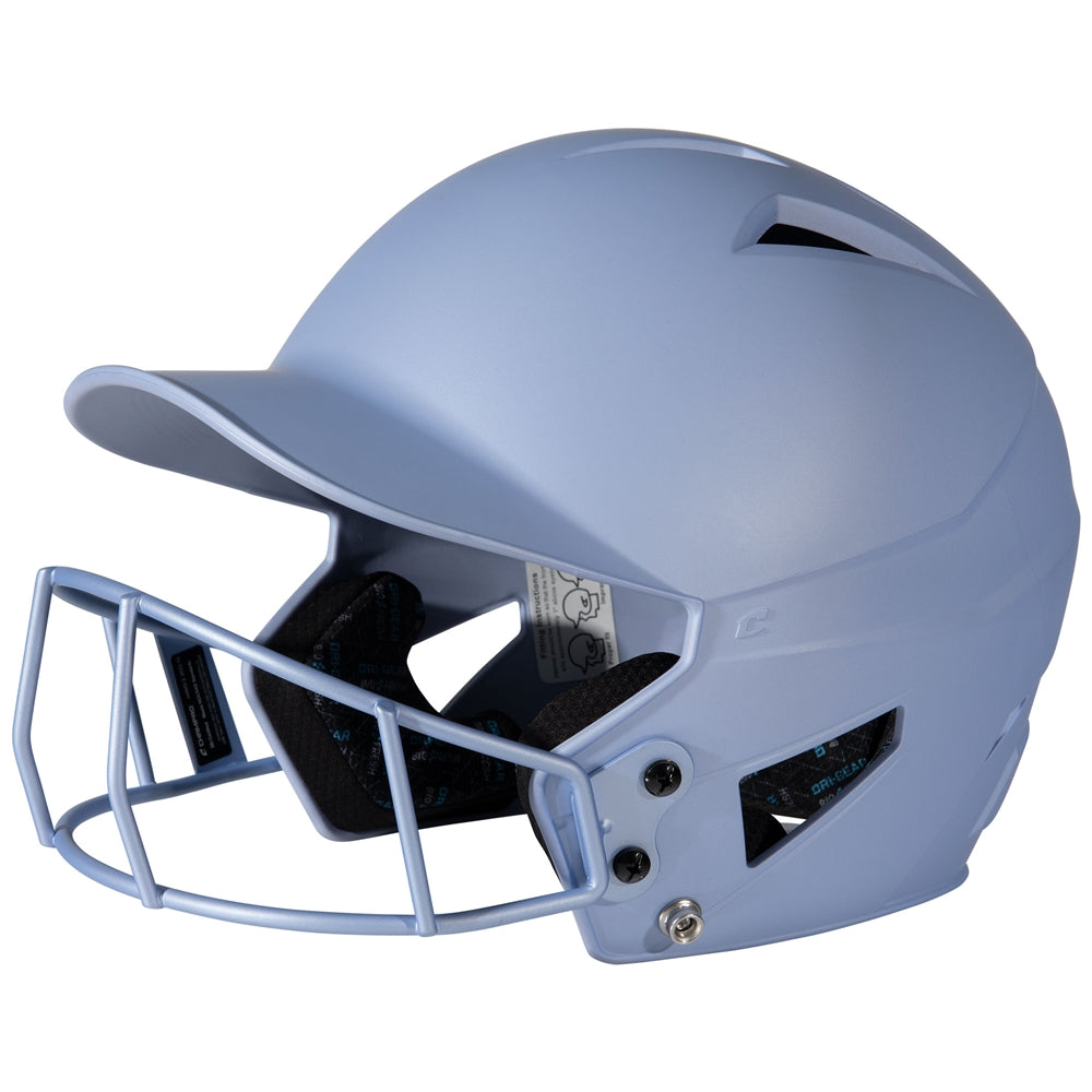 Champro HX Rise Batting Helmet w/Facemask - Periwinkle