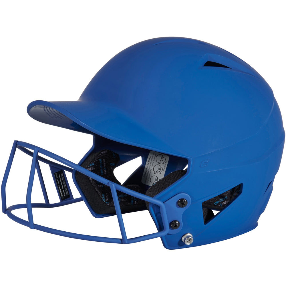 Champro HX Rise Batting Helmet w/Facemask - Royal