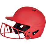 Champro HX Rise Batting Helmet w/Facemask - Scarlet