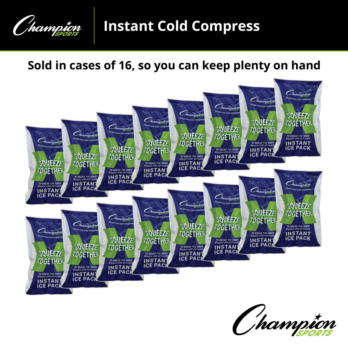 Champion Sports Instant Cold Compress - Case of 16