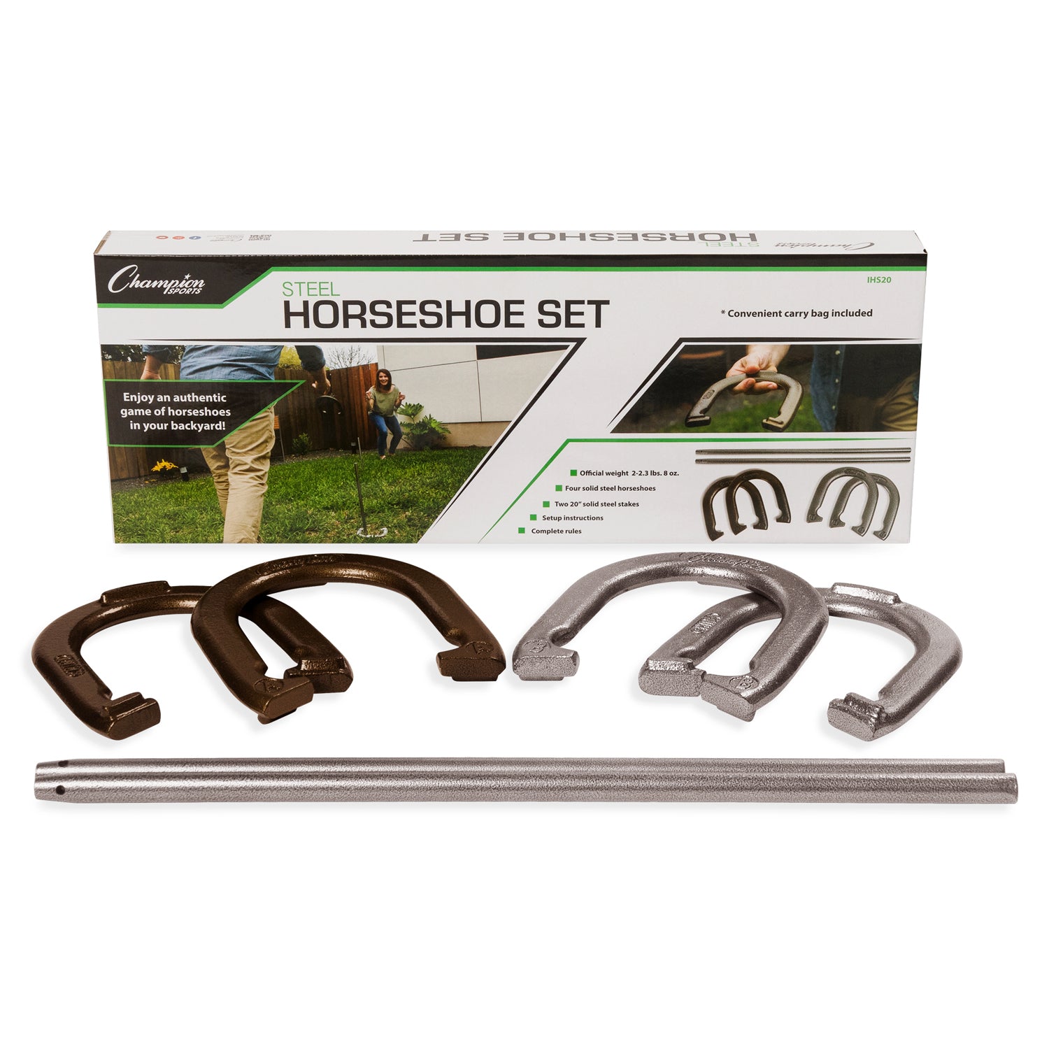 Champion Sports Steel Horseshoe Set