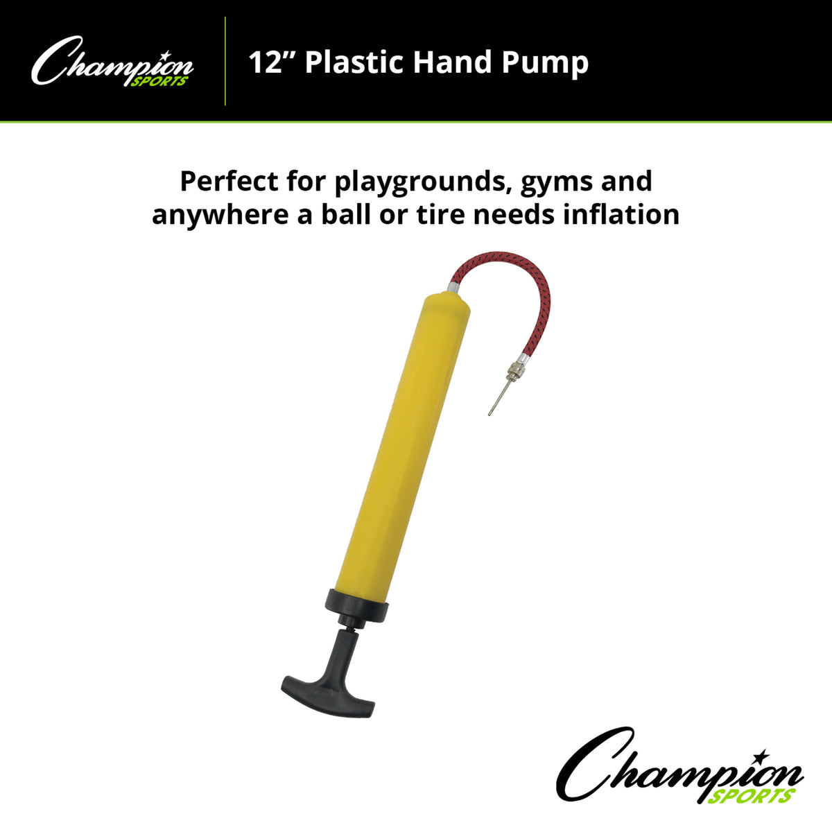 Champion Sports 12" Plastic Hand Pump