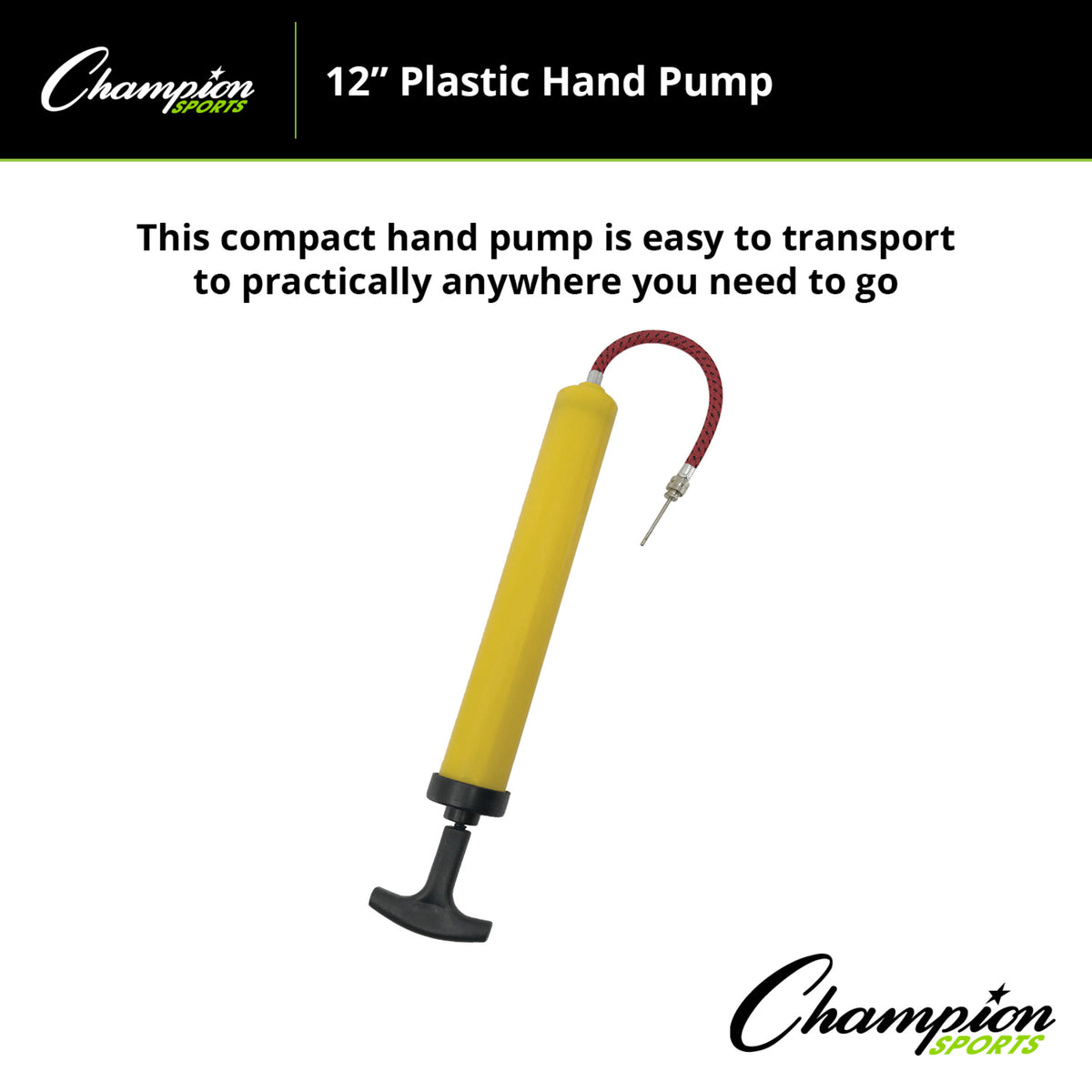 Champion Sports 12" Plastic Hand Pump