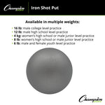 Champion Sports Iron Shot Put