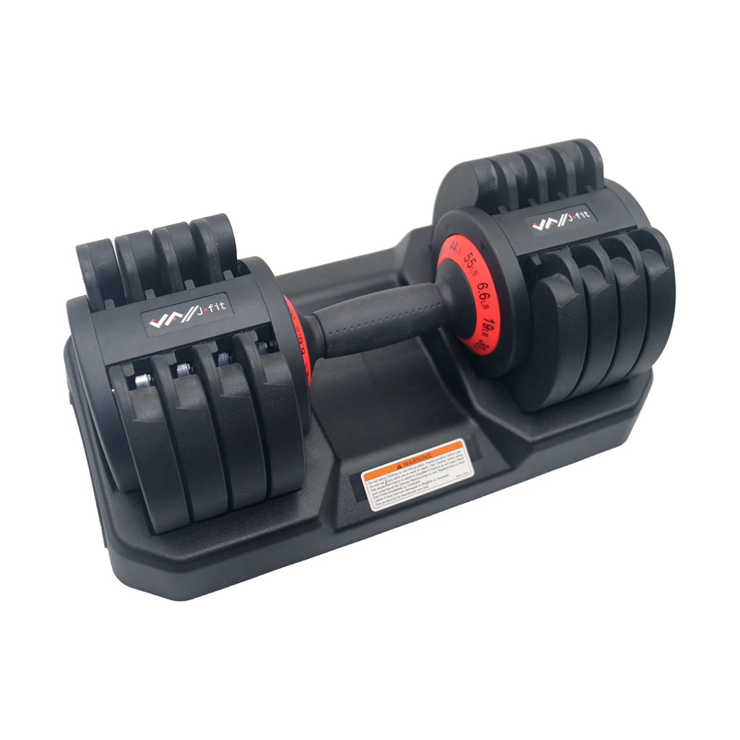 Champion Sports JFIT Adjustable Dumbbell Set - 6.6-55 lb