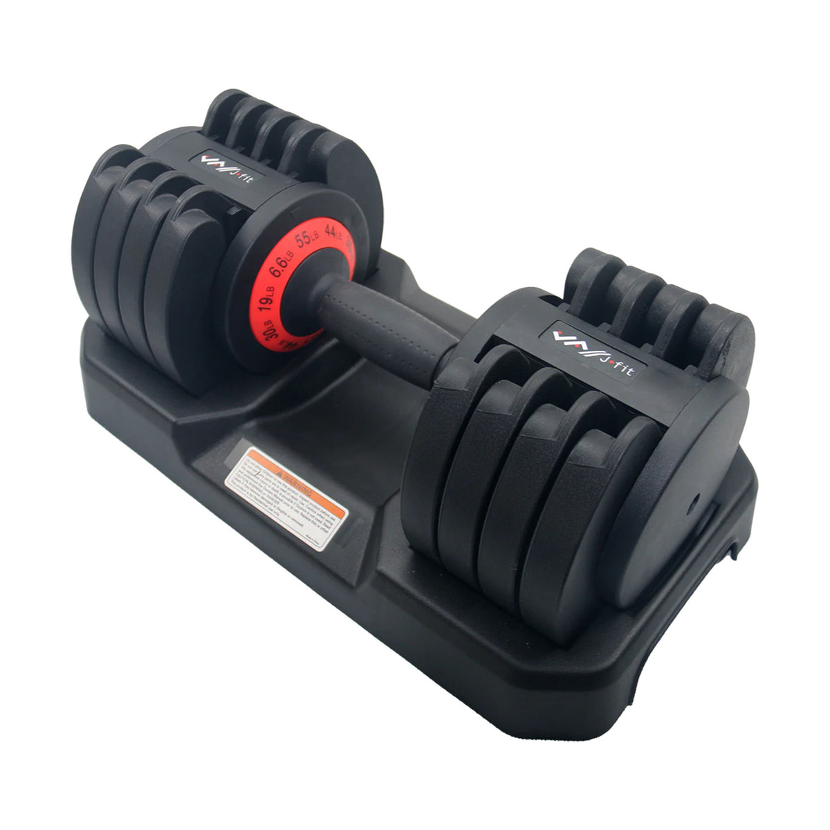 Champion Sports JFIT Adjustable Dumbbell Set - 6.6-55 lb