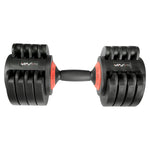 Champion Sports JFIT Adjustable Dumbbell Set - 6.6-55 lb