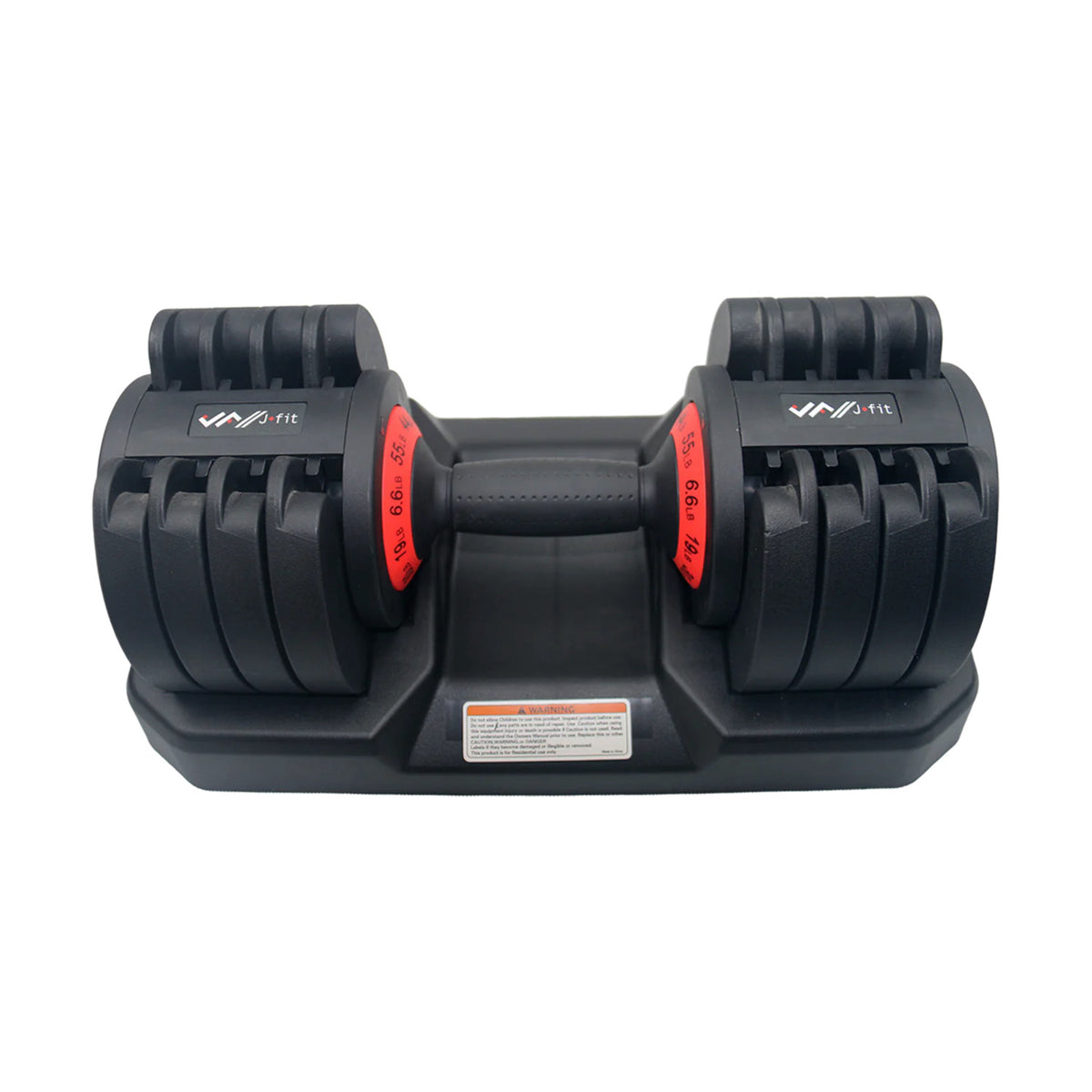 Champion Sports JFIT Adjustable Dumbbell Set - 6.6-55 lb