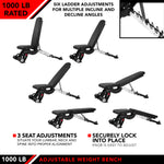 Champion Sports JFIT Adjustable Weight Bench