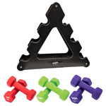 Champion Sports JFIT Dumbbell Set with Storage Rack
