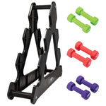 Champion Sports JFIT Dumbbell Set with Storage Rack