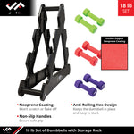 Champion Sports JFIT Dumbbell Set with Storage Rack