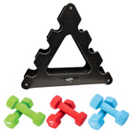 Champion Sports JFIT Dumbbell Set with Storage Rack