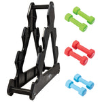 Champion Sports JFIT Dumbbell Set with Storage Rack
