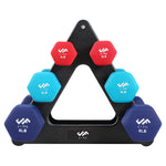Champion Sports JFIT Dumbbell Set with Storage Rack - 32 lb Set