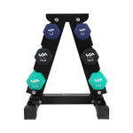 Champion Sports JFIT Dumbbell Set with Storage Rack - 60 lb Set