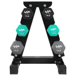 Champion Sports JFIT Dumbbell Set with Storage Rack - 74 lb Set