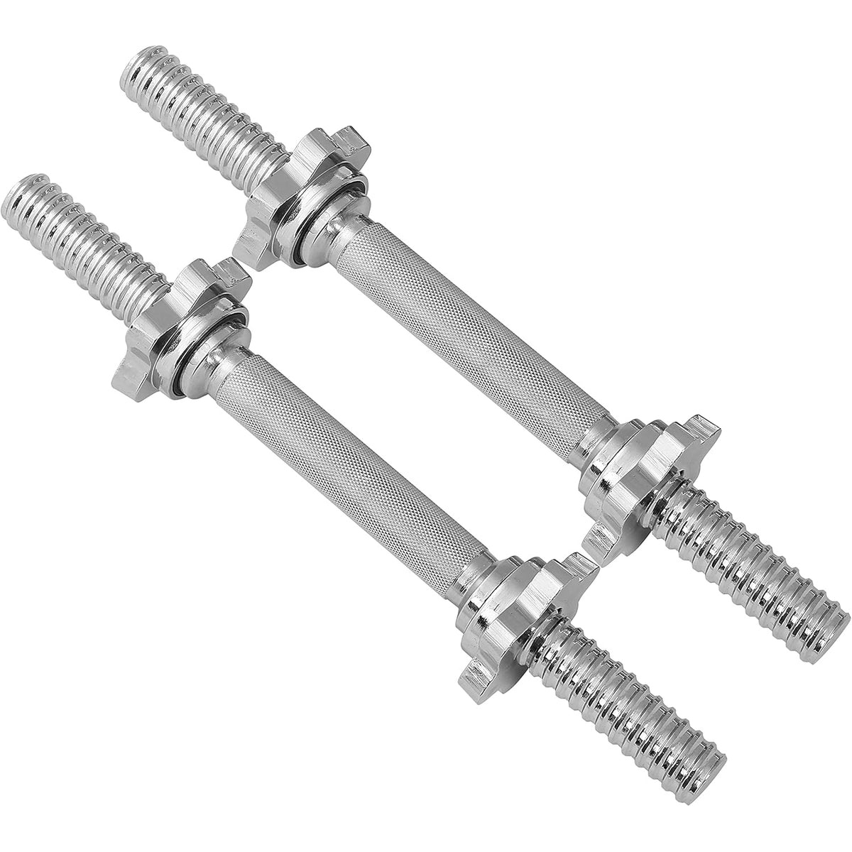 Champion Sports JFIT Threaded Dumbbell Handles with Star Collars - Pair