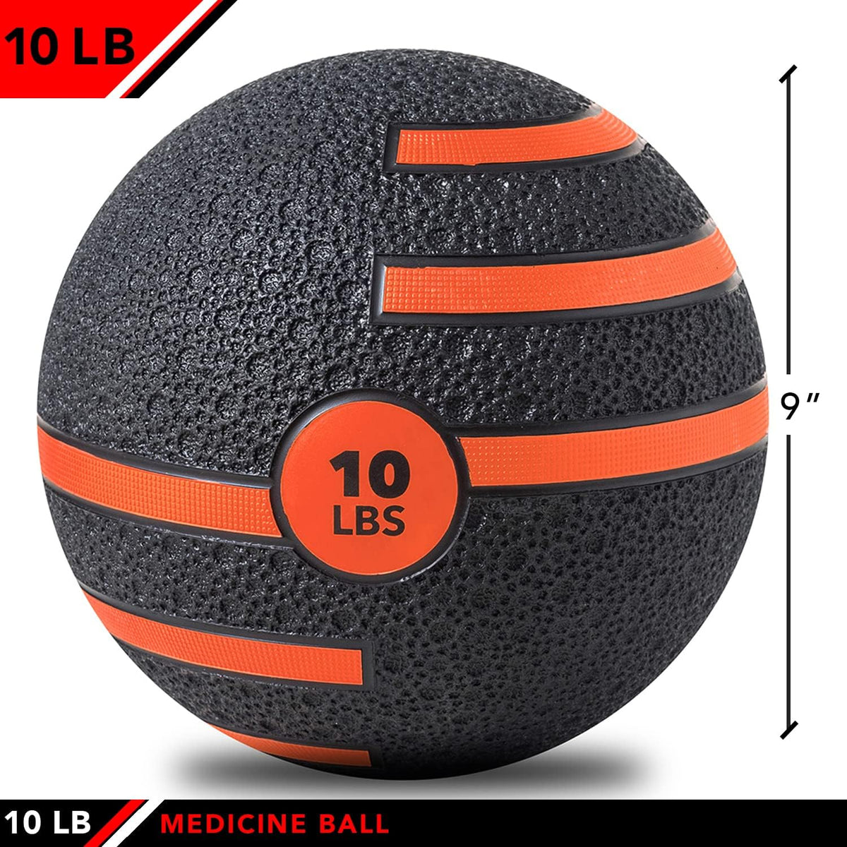 Champion Sports JFIT Medicine Ball with Dual Texture - 10 lb