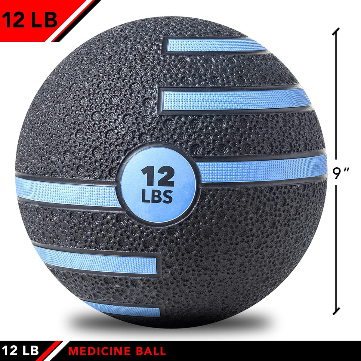 Champion Sports JFIT Medicine Ball with Dual Texture - 12 lb