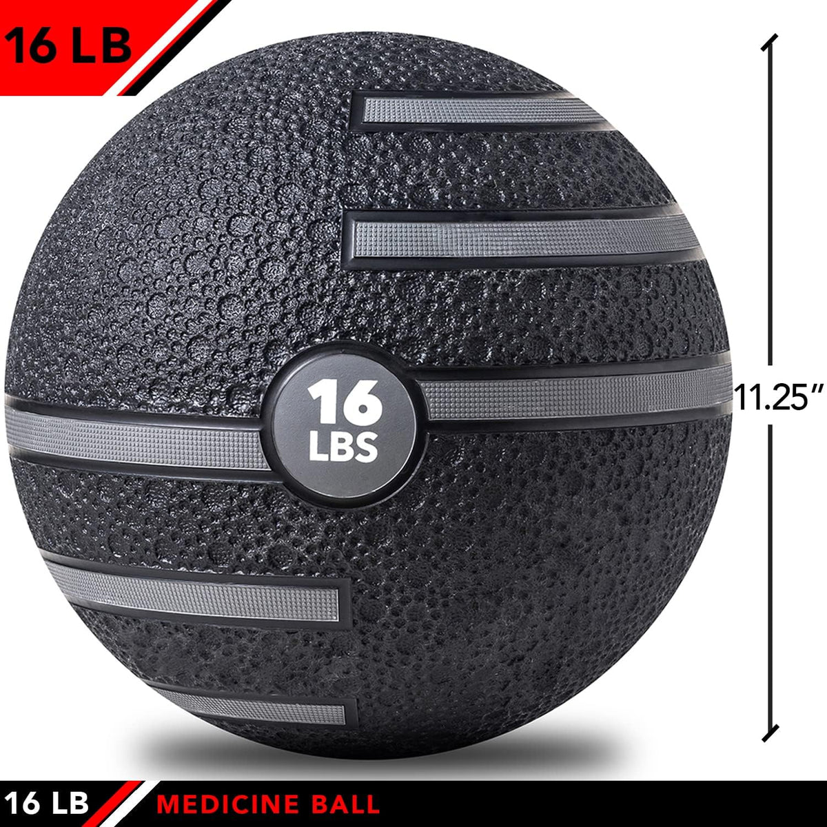 Champion Sports JFIT Medicine Ball with Dual Texture - 16 lb