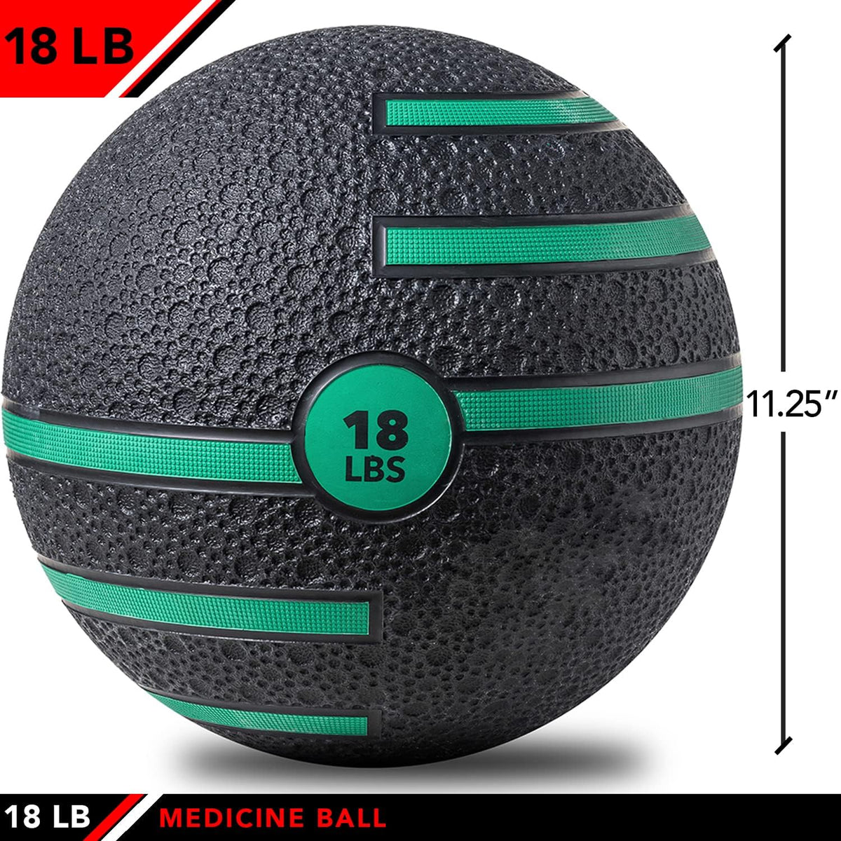 Champion Sports JFIT Medicine Ball with Dual Texture - 18 lb