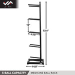 Champion Sports JFIT 5-Tier Medicine Ball Rack