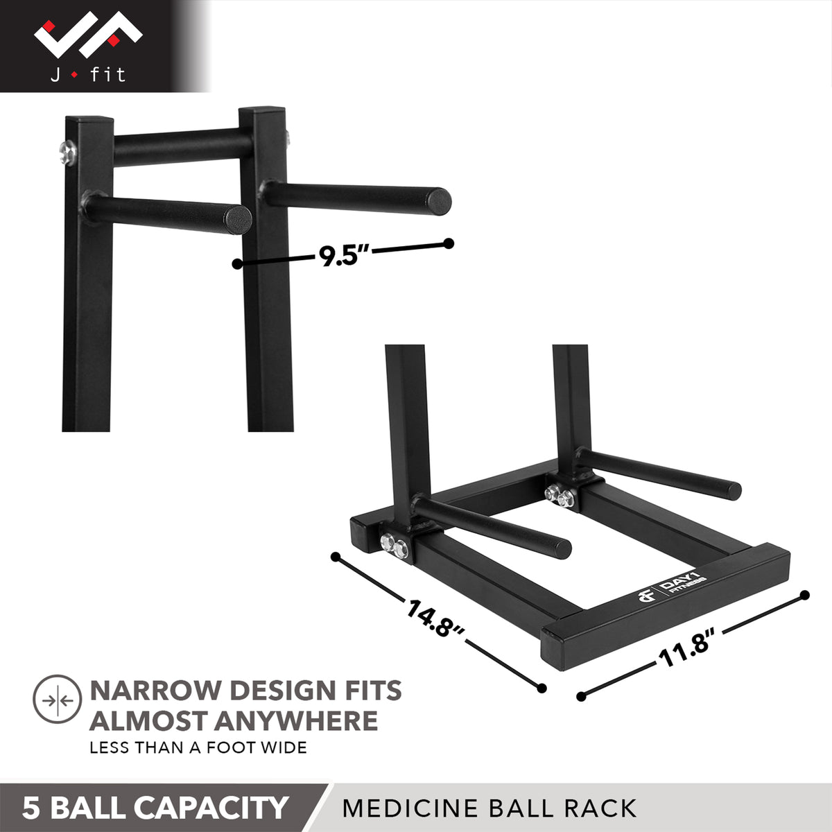 Champion Sports JFIT 5-Tier Medicine Ball Rack