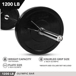 Champion Sports JFIT Olympic Barbell - 1200 lb Capacity