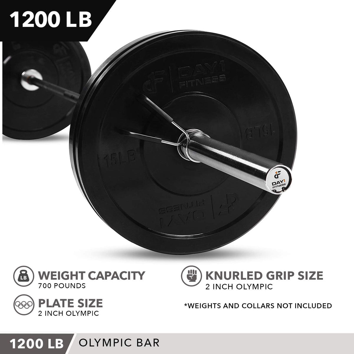 Champion Sports JFIT Olympic Barbell - 1200 lb Capacity
