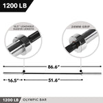 Champion Sports JFIT Olympic Barbell - 1200 lb Capacity