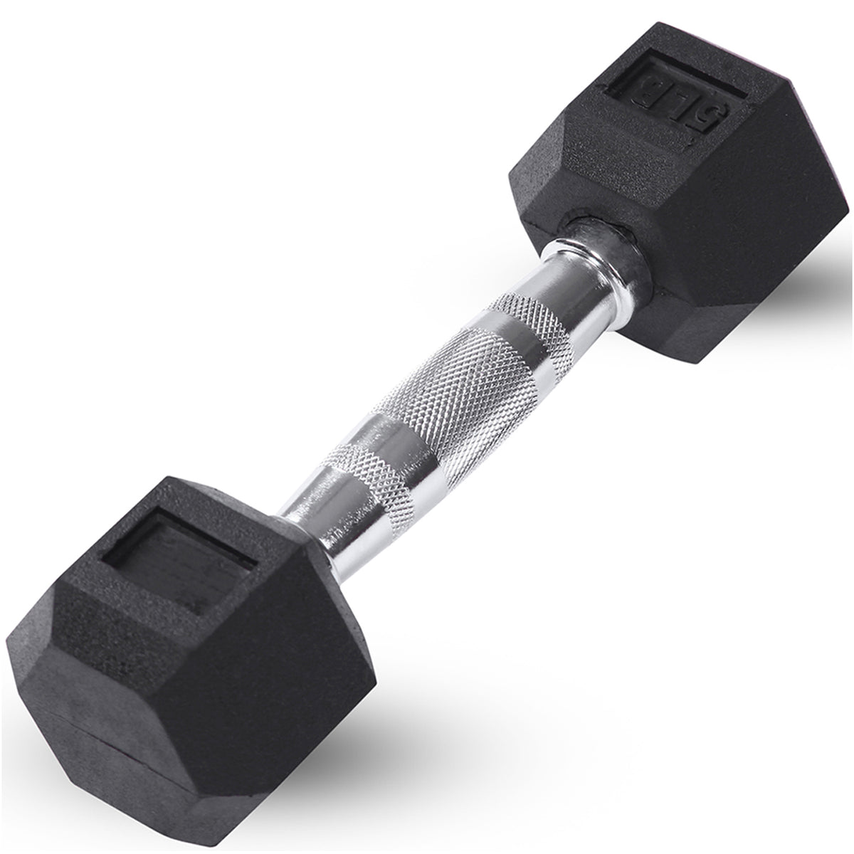 Champion Sports JFIT Rubber Hex Dumbbell - 5 lb