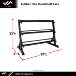 Champion Sports JFIT Rubber Hex Dumbbell Rack
