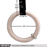 Champion Sports JFIT Wooden Gym Rings