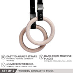 Champion Sports JFIT Wooden Gym Rings