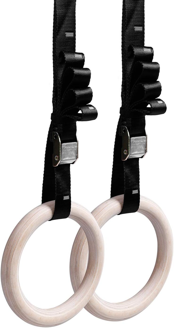 Champion Sports JFIT Wooden Gym Rings