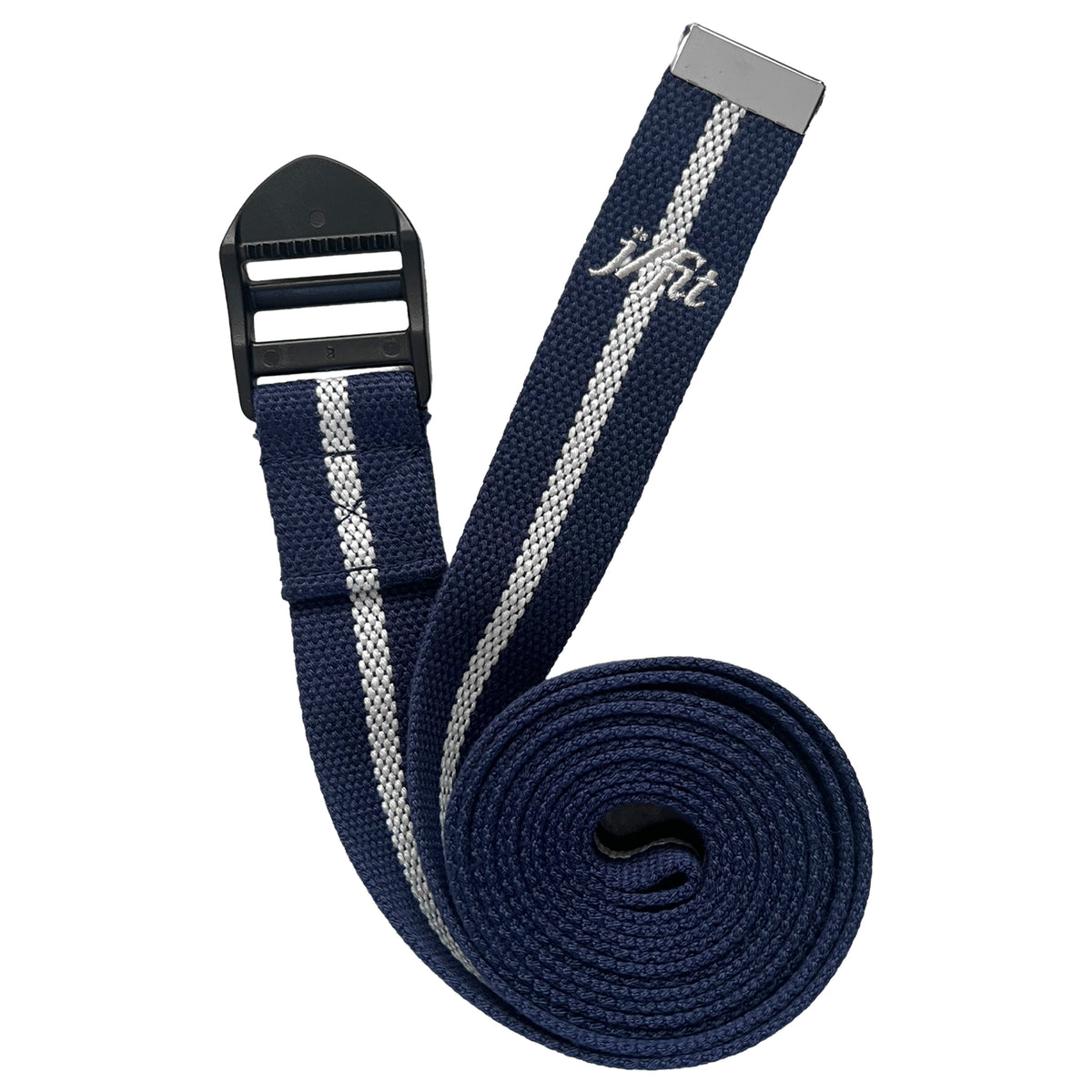 Champion Sports JFIT Yoga Strap - 8' (Navy/Cream)