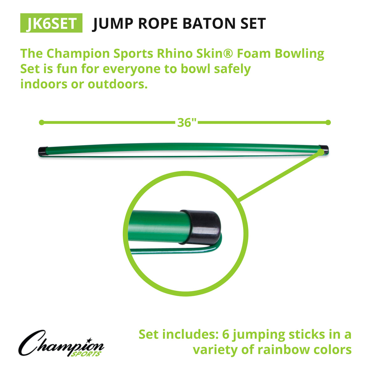Champion Sports Jump Rope Baton Set