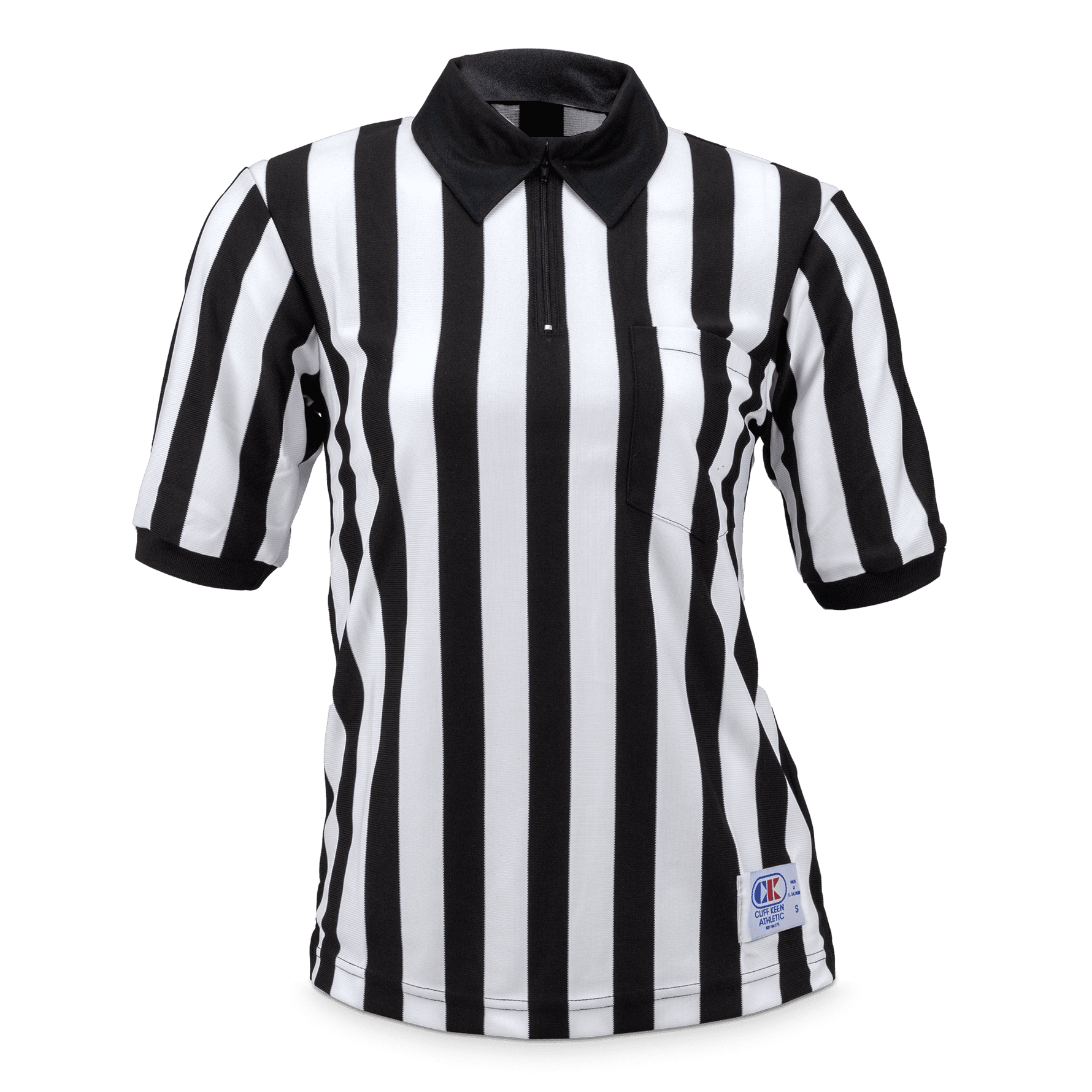 Cliff Keen Women's Poly 1-Inch Stripe Football Officials Shirt