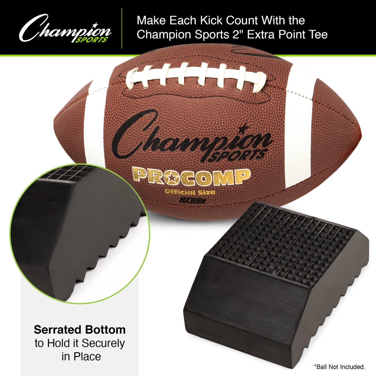 Champion Sports 2" Extra-Point Rubber Tee