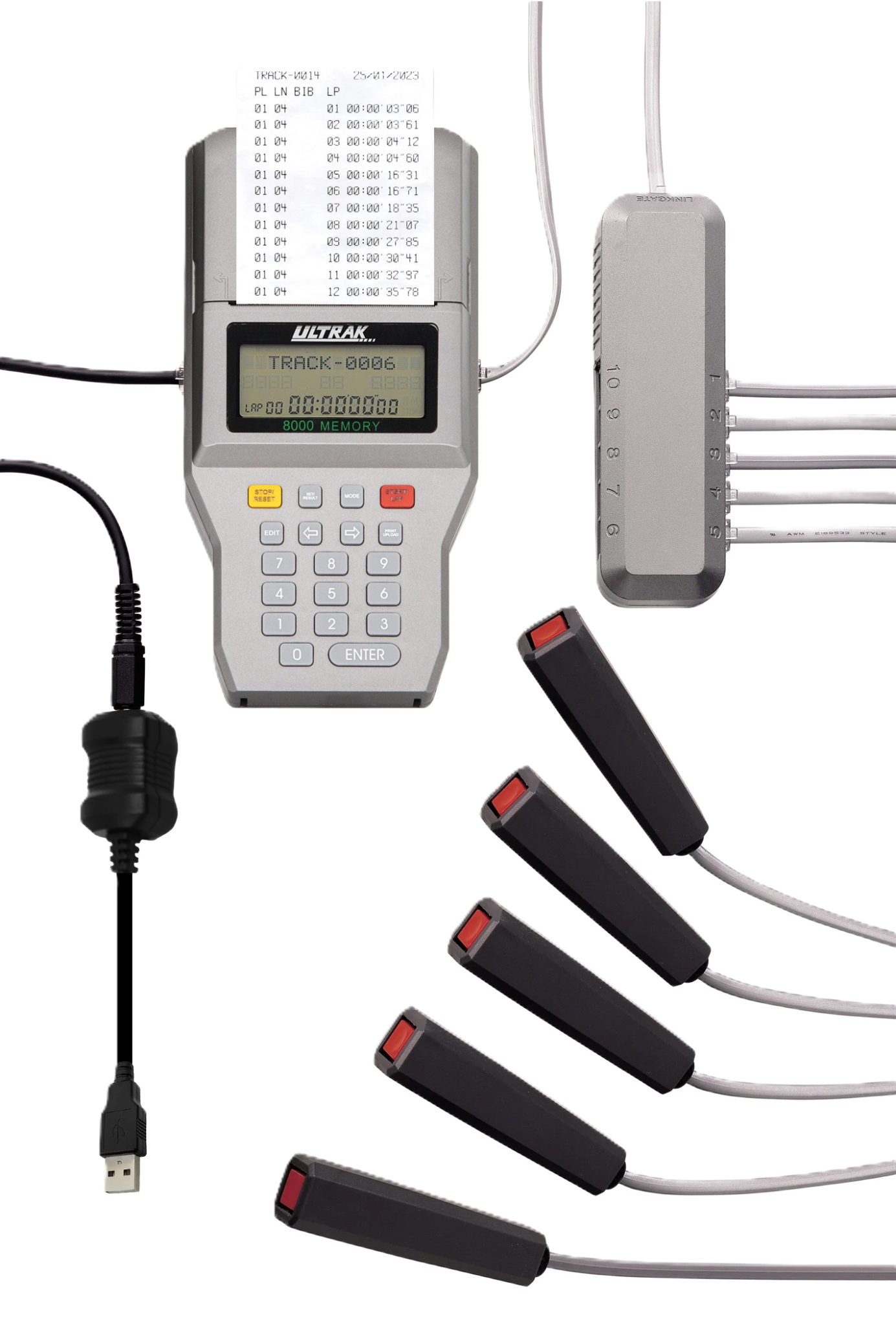 Ultrak L20-6B – Multi-Lane Timer 6-Lane Set with Windows Interface