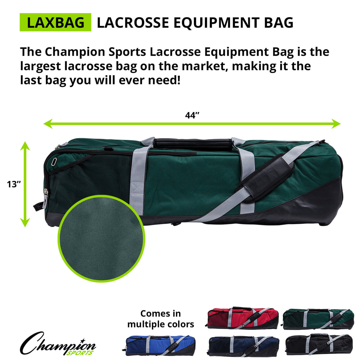 Champion Sports Lacrosse Equipment Bag