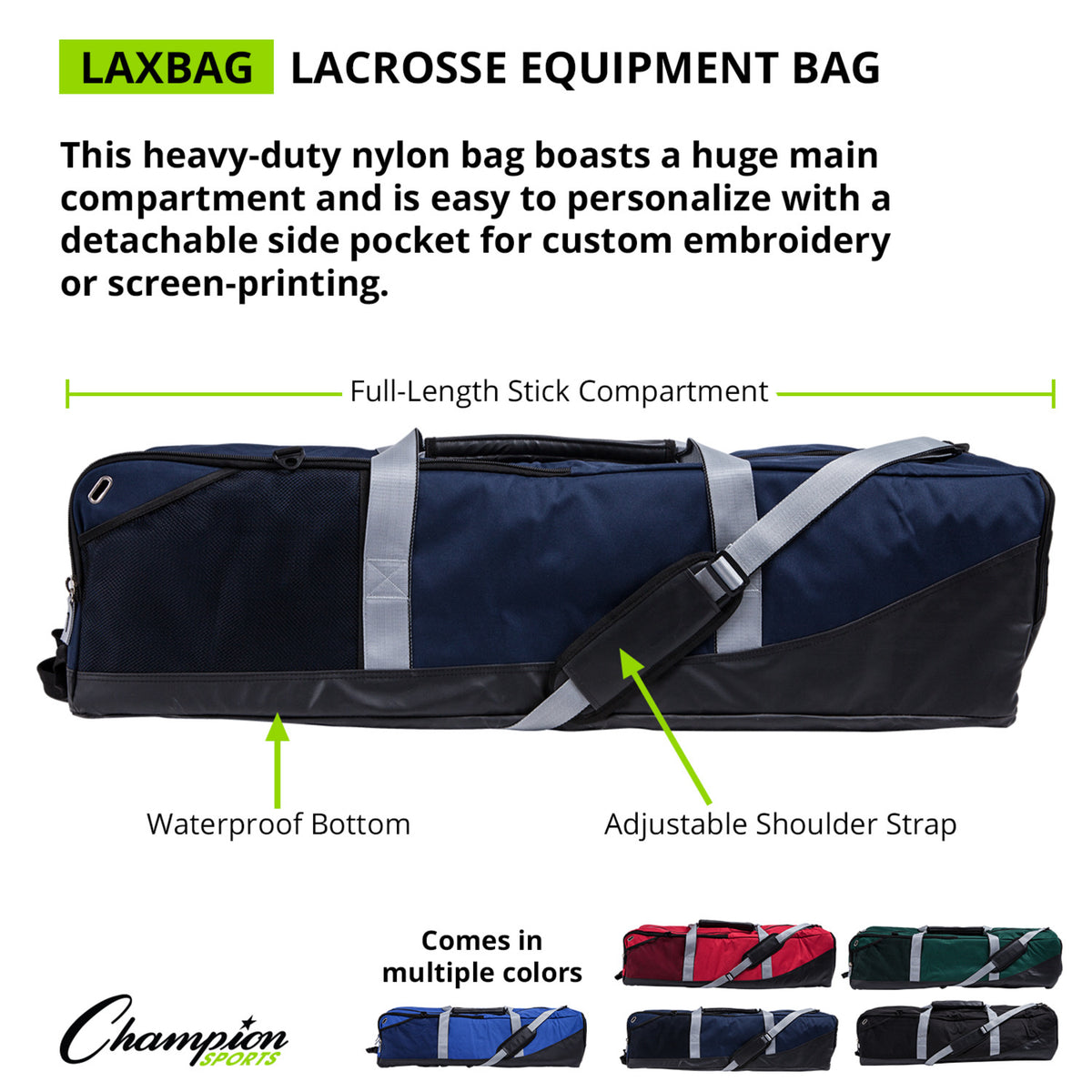Champion Sports Lacrosse Equipment Bag