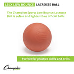 Champion Sports Low Bounce Lacrosse Ball - Dozen